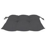 vidaXL Chaises de jardin et coussins anthracite lot de 4 Bois de teck