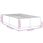vidaXL Cadre de lit gris clair 120x190 cm tissu