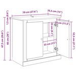 vidaXL Buffets avec tiroir 3 Pièces Chêne artisanal 210 x 35 5 x 67 5 cm