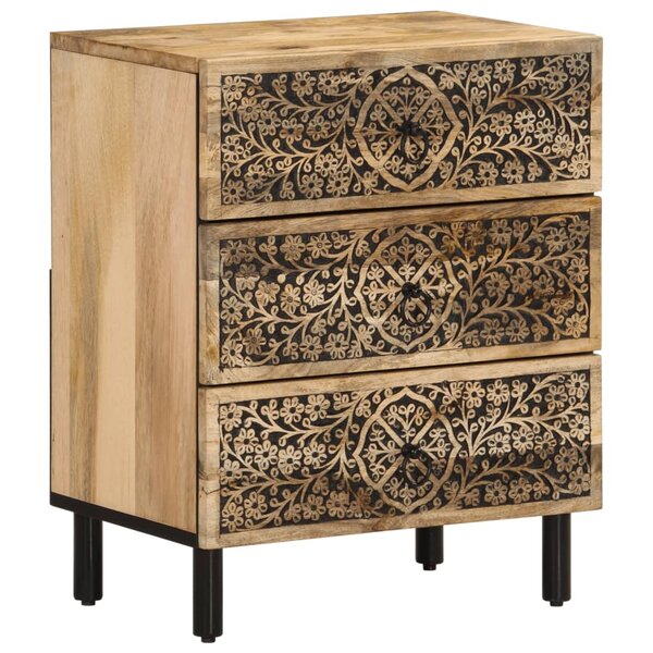 vidaXL Table de chevet 50x33x60 cm bois de manguier massif