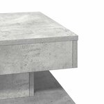 vidaXL Table basse rotative à 360 degrés gris béton 50x50x34 5 cm