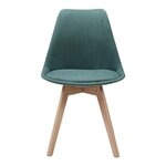 Lot de 2 chaises de salle à manger salon design moderne cuisine velours côtelé vert foncé 03_0009616