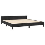 vidaXL Cadre de lit avec tête de lit Noir 180x200 cm Velours