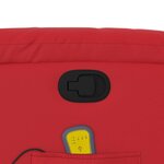 vidaXL Fauteuil de massage inclinable rouge similicuir