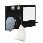 vidaXL Porte-manteau mural avec étagère Chêne noir 90 x 10 x 50 cm