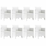 vidaXL Ensemble de salle à manger pour jardin 9 Pièces Gris clair