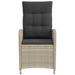 vidaXL Chaise de jardin inclinable Gris clair et gris foncé