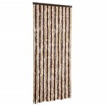 vidaXL Moustiquaire Beige et marron clair 90x220 cm Chenille