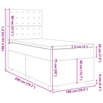 vidaXL Sommier à lattes de lit avec matelas Noir 100x200 cm Similicuir