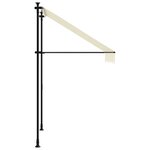 vidaXL Auvent rétractable crème 150x150 m tissu et acier