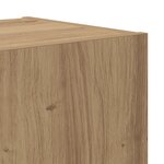 vidaXL Ensemble de meuble TV 4 pièces - Mural  Chêne brut  Bois reconstitué