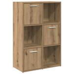 vidaXL Bibliothèque chêne artisanal 60 5x30x90 cm bois d'ingénierie