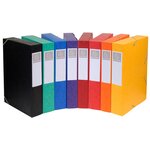 Chemise 3 rabats Exacompta  Cartobox dos de 2.5, 4, 5 et 6cm en carte lustrée coloris au choix.