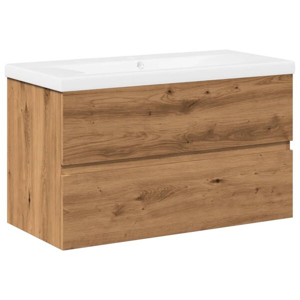 vidaXL Armoire lavabo avec bassin intégré chêne artisanal