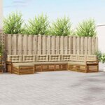 vidaXL Ensemble de canapés d'extérieur 8 Pièces Naturel et Beige
