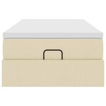 vidaXL Cadre de lit ottoman avec matelas crème 80x200 cm tissu
