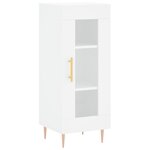 vidaXL Buffet haut Blanc 34 5x34x180 cm Bois d'ingénierie