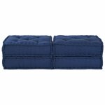 vidaXL Canapé modulaire 2 Pièces Indigo 140 x 70 x 36 cm tissu