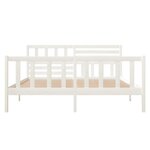 vidaXL Cadre de lit sans matelas blanc bois massif 120x200 cm