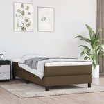 vidaXL Matelas de lit à ressorts ensachés Marron foncé 90x190x20 cm