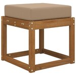 vidaXL Coussin de Siège d'Extérieur Taupe 40 x 40 x 8 cm