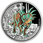 Pièce de monnaie 3 euro Autriche 2021 – Styracosaure