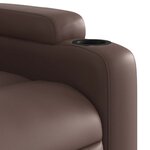 vidaXL Fauteuil de massage inclinable Marron Similicuir