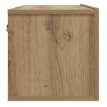 vidaXL Meuble TV mural chêne artisanal 100x30x30 cm bois d'ingénierie
