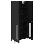 vidaXL Haut Armoire Chêne noir 69 5 x 34 x 180 cm Bois d'ingénierie