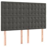 vidaXL Sommier à lattes de lit et matelas Gris foncé 140x200cm Velours