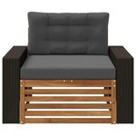 vidaXL Sofa de milieu extérieur Bois d'Acacia Massif Naturel