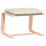 vidaXL Chaise de relaxation avec repose-pied Crème Tissu