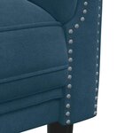 vidaXL Canapé à 3 places bleu velours