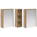 vidaXL Ensemble de Meubles de Salle de Bain 3 Pièces 106 x 16 x 62 5 cm