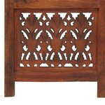 vidaXL Cloison de séparation 5 panneaux Marron 200x165cm Bois manguier