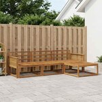 vidaXL Ensemble de canapés d'extérieur 4 Pièces Naturel