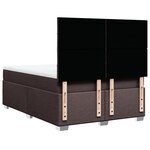vidaXL Sommier à lattes de lit avec matelas Marron foncé 140x190 cm