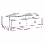 vidaXL Cadre de lit avec rangement Bois ancien 100 x 200 cm