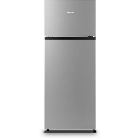 HISENSE RT267D4ADF Réfrigérateur congélateur haut - 205L (164L+41L) - froid statique - A+ - L55,1x H143,4 - silver