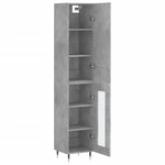 vidaXL Buffet haut Gris béton 34 5x34x180 cm Bois d'ingénierie
