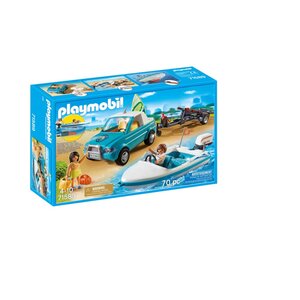 PLAYMOBIL 71589 - Pick-up de surfeur avec speedboat