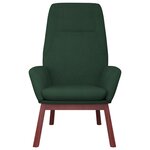vidaXL Chaise de relaxation Vert foncé Tissu