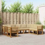 vidaXL Ensemble de canapés d'extérieur 9 Pièces Naturel et Beige