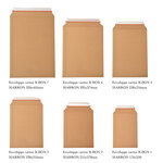 Lot de 5 enveloppes carton b-box 4 marron format 250x353 mm