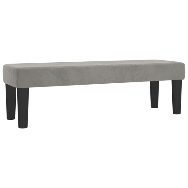 vidaXL Banc Gris clair 100x30x30 cm Velours