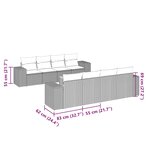 vidaXL Salon de jardin 9 Pièces avec coussins noir résine tressée