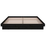 vidaXL Cadre de lit sans matelas noir bois massif