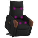 vidaXL Fauteuil de massage inclinable Noir Tissu