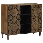 vidaXL Buffet Marron 90 x 33 5 x 75 cm Bois de mangue massif