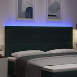 vidaXL Tête de lit LED avec des lumières à LED Vert 200 cm Polyester